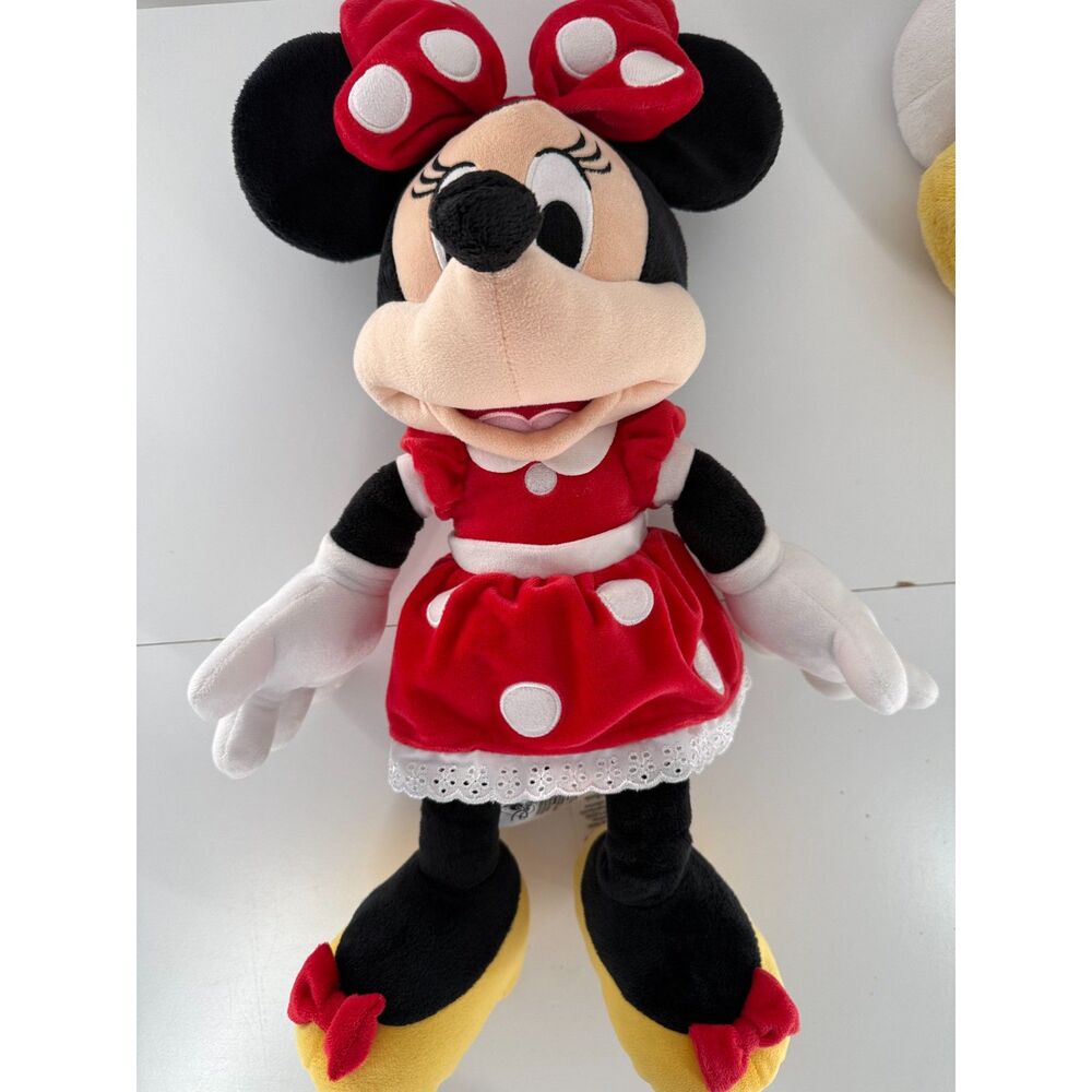 Disney Mickey Minnie Mouse Plush Set 2 Stuffed Toys Disney Store - Picture 4 of 11